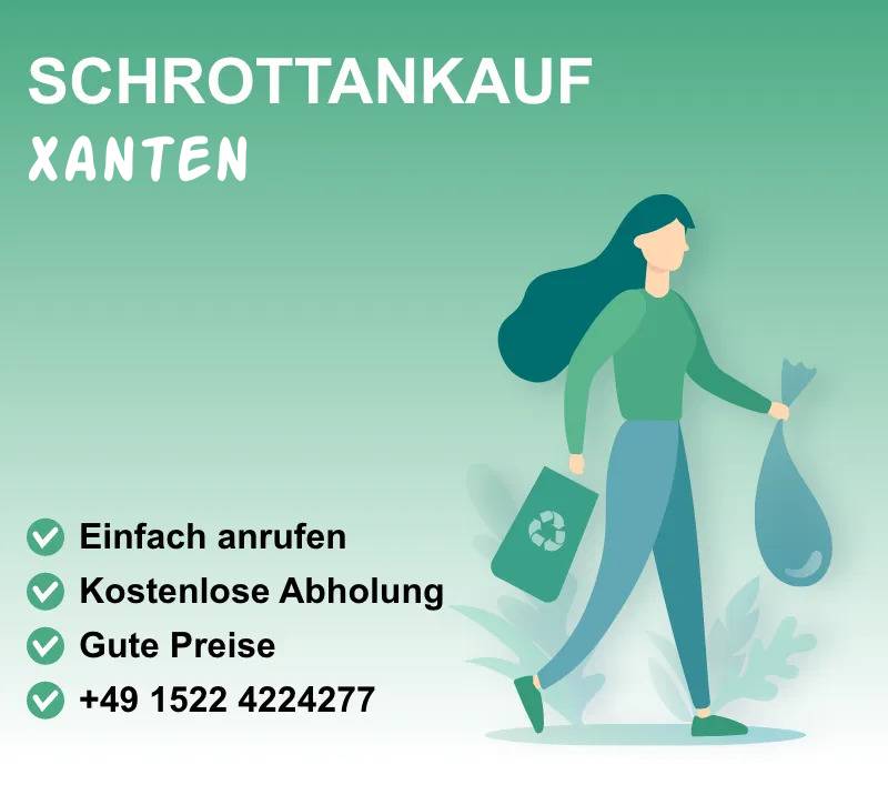 Schrottankauf Xanten
Altmetallankauf in Xanten
Schrotthandel Xanten
Schrottabholung Xanten